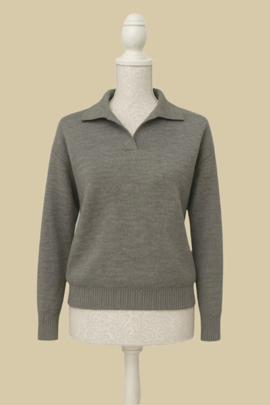 Noelle Rib Knit Two-Piece Set By Celica (Grey)