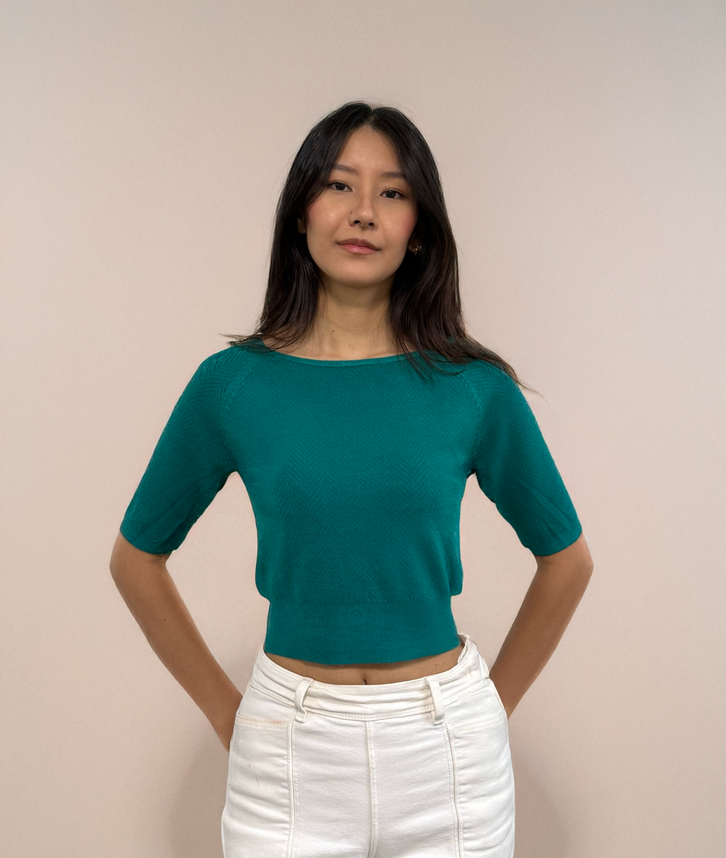 Aire Half Sleeve Blouse By Celica (Sea Green)
