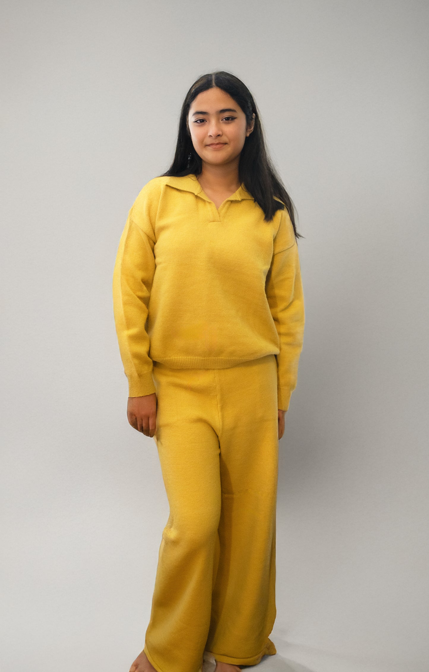 Noelle Rib Knit two-piece set By Celica (Yellow)