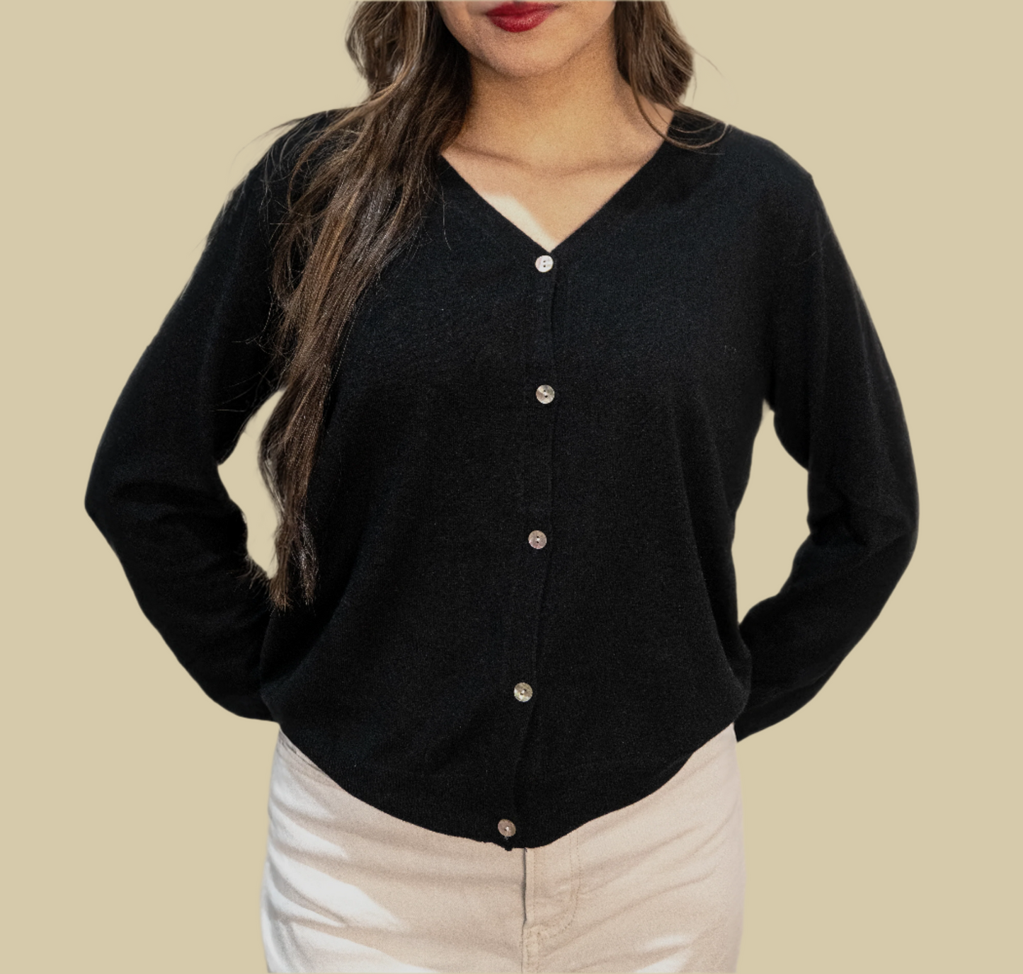Veera Lightweight Cardigan By Celica (Black)