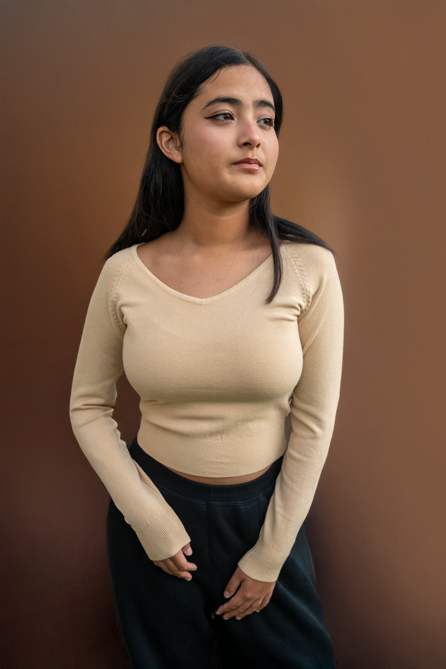 Lune Full Sleeve Blouse By Celica Cream