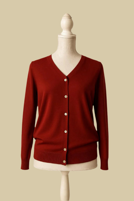 Veera Lightweight Cardigan By Celica (Red)