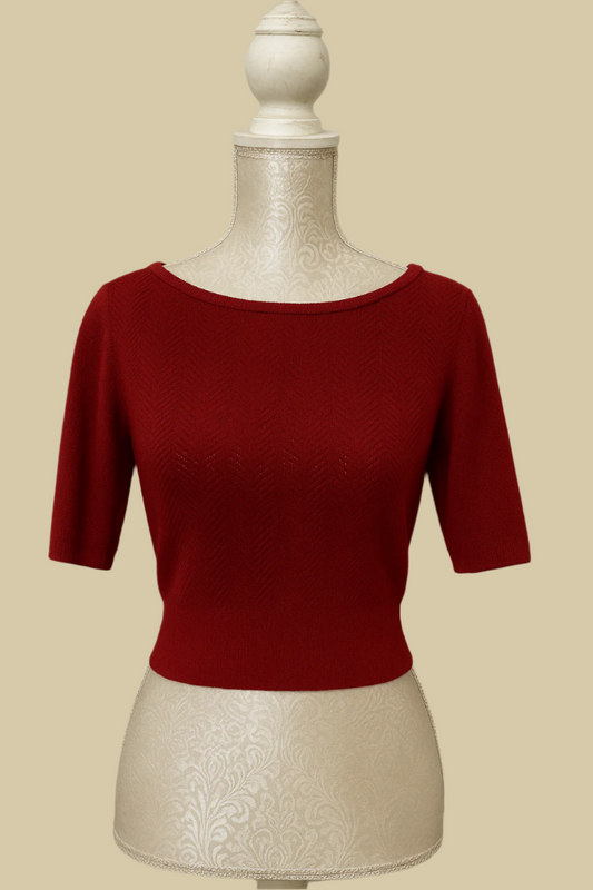 Aire Half Sleeve Blouse By Celica (Red)
